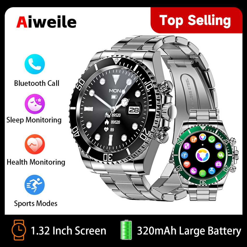 Aiweile AW12 Smart Watch Men 2024 Highend Men's Smartwatch Luxury Bluetooth Call Sports Fitness Wris