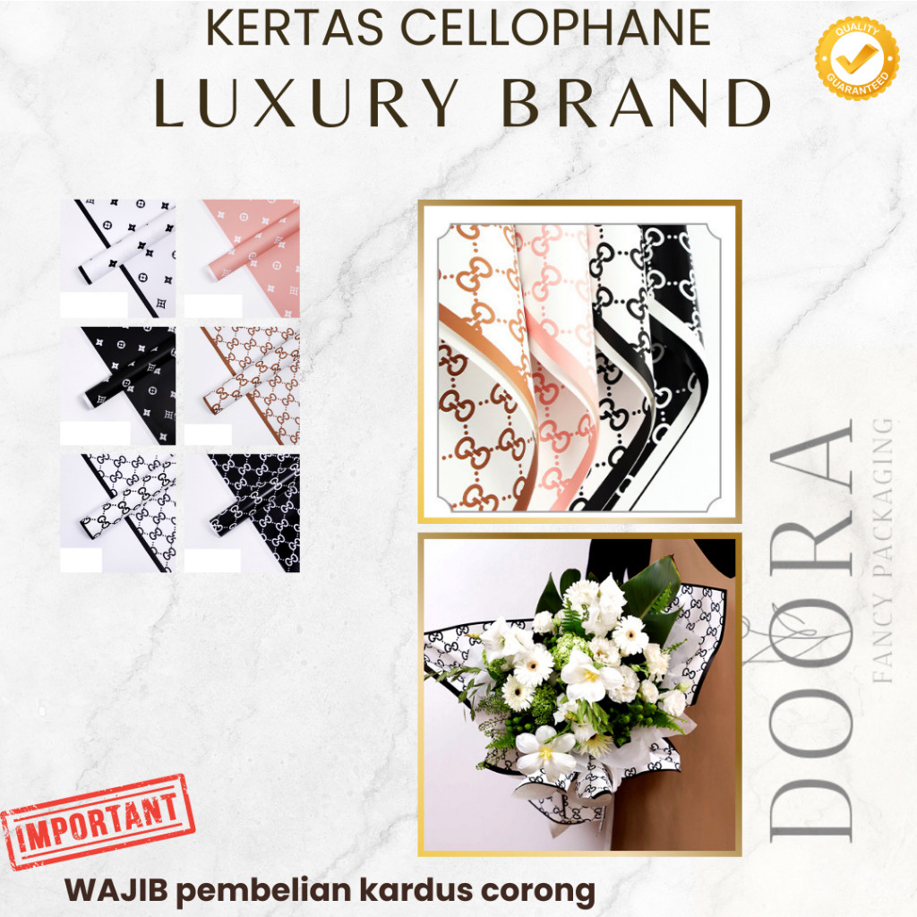 

Kertas Cellophane Buket Bunga Luxury LV [20lembar]