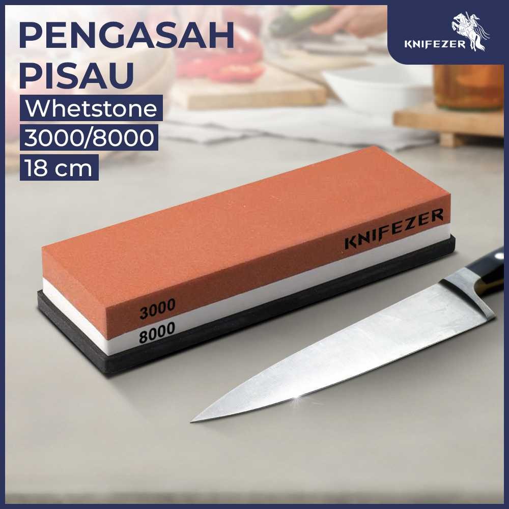 COD Alat Batu Gerinda Asah Asahan Pengasah Pisau Dapur 2 Sisi Grit Kasar Dan Halus Besar Panjang 18 