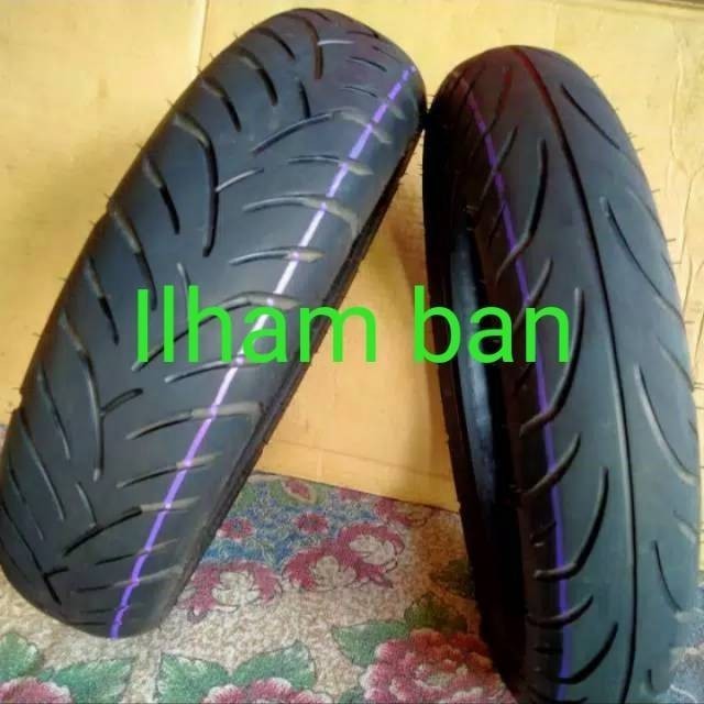 Ban Tubless Sepasang ban seken tubles untuk PCX ukuran 100/80 120/70 ring 14 merek IRC Ban Matic Tub