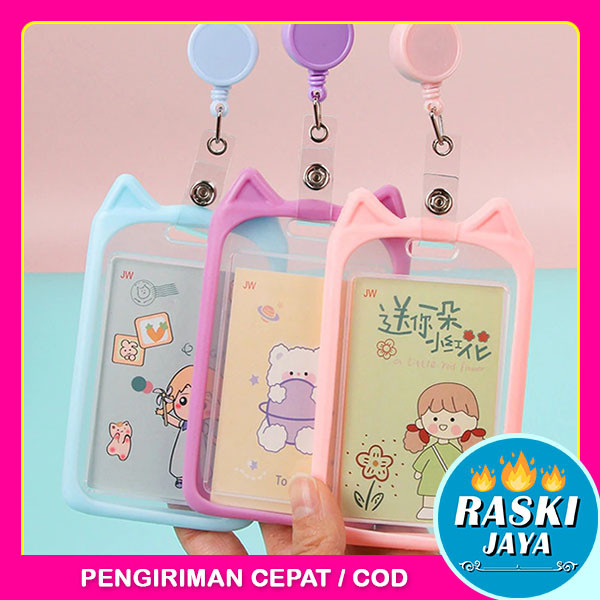 

Holder Name Tag Lanyard Id Card Karakter Kucing Lucu / Tali Gantungan Kartu Akses MRT Busway E-Money Flazz BRIzi Motif Cute Warna Pastel Lanyart Card Holder / TS-30