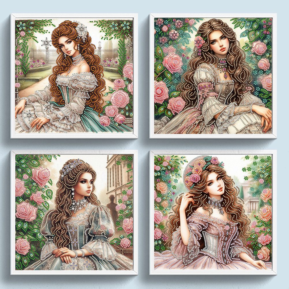 

5D DIY Diamond Painting Kit Garden Art Lady Partial Special Shaped Drill Diamond Embroidery Decorative Painting Home Decor 30*30