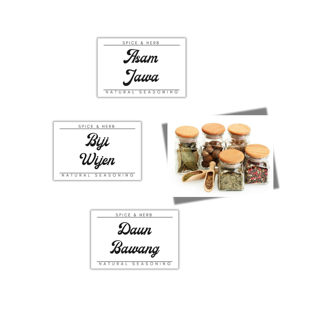 

Label Stiker Bumbu Dapur Custom Bumbu Dasar Vynil Transparan Sticker Warna Botol Rempah Aesthetic Waterproof Tahan Air