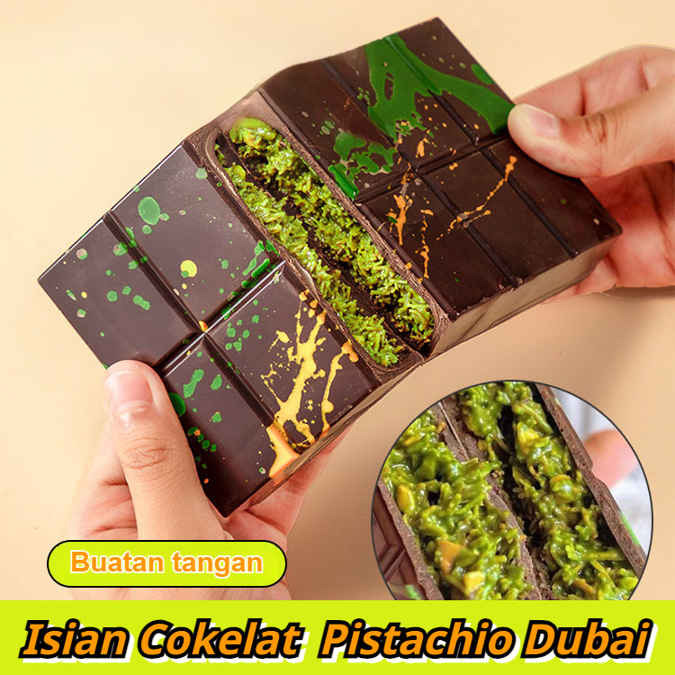 

⭐【Pengiriman 24 Jam/COD】⭐[0 Aditif] 200g Coklat Dubai/Pistachio Kunafa Cokla/Coklat Dubai Pistachio Kunafa/CHOCOLATE BAR CRISPY PISTACHIO KUNAFE | COKLAT DUBAI/Dubai Chocolate