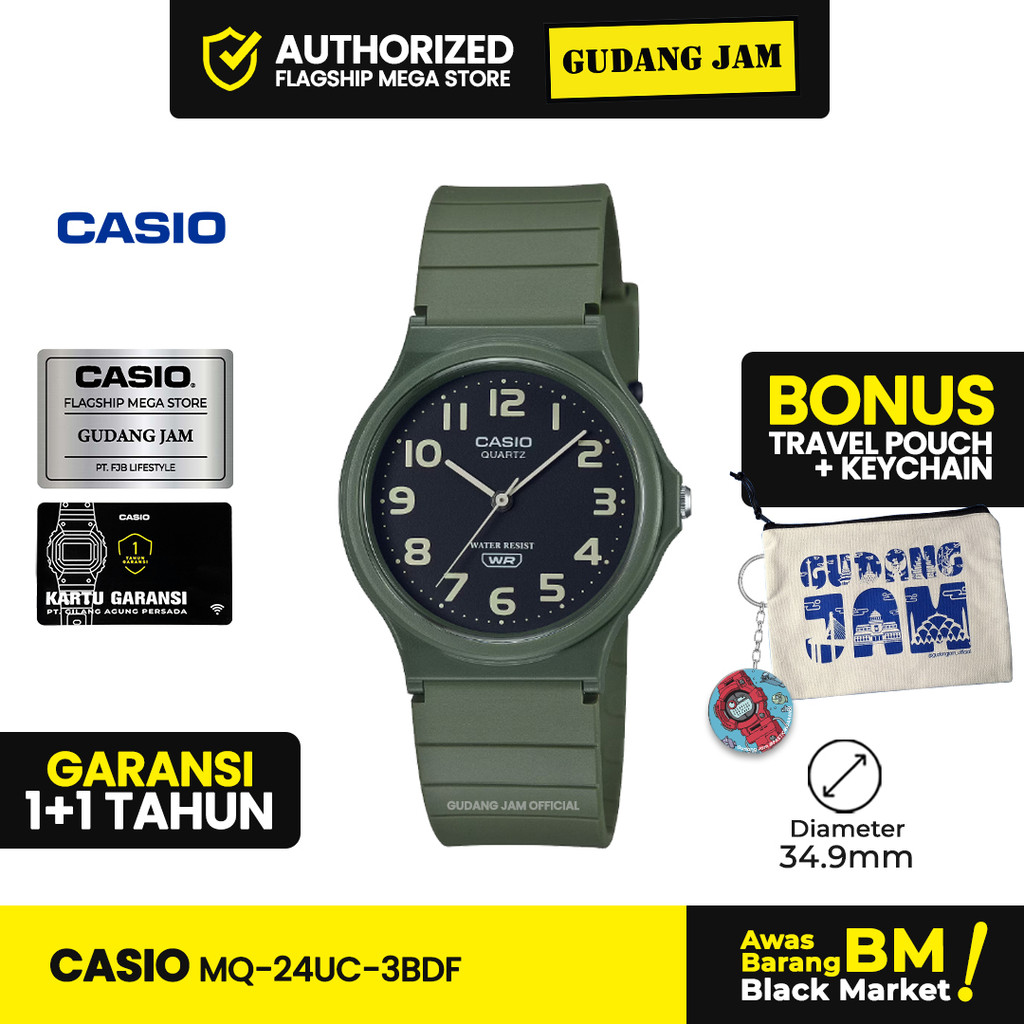 Jam Tangan Casio MQ-24UC-3BDF MQ-24UC MQ-24 MQ24UC MQ 24UC SLF