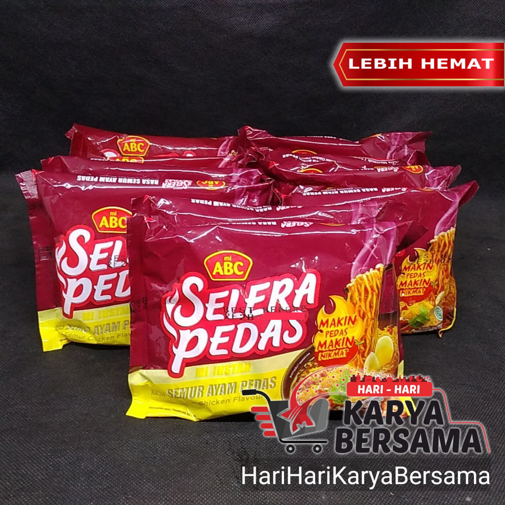 

MIE INSTAN ABC SELERA PEDAS RASA SEMUR AYAM PEDAS PACK 10'S X 70GR