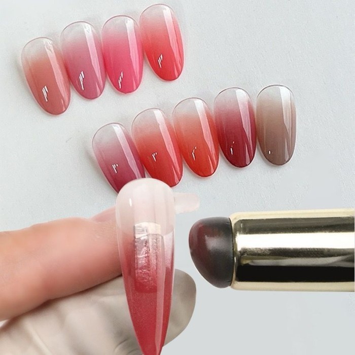SILIKON GRADIENT NAIL ART / Silicone Nail Smudge Stick Tools Nail