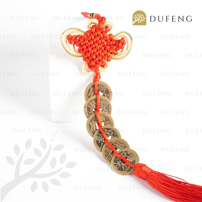 Koin Coin China Ikat 6 Pembawa Rejeki keberuntungan Abadi Fengshui