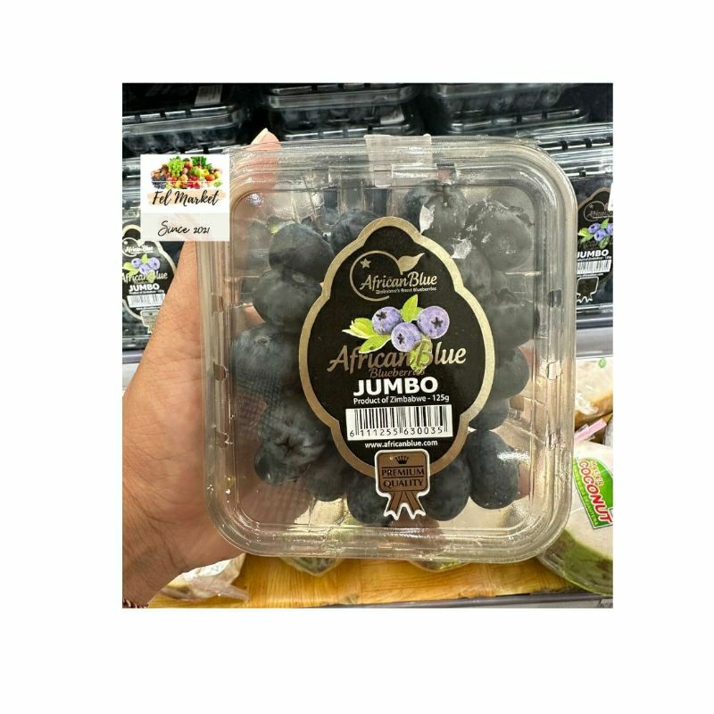 

Blueberry jumbo import Africa | buah Blueberries Africa manis 125 grm