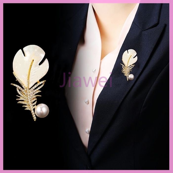 Bros Bulu Mutiara，Bros bulu elegan, Bros Mutiara Paduan