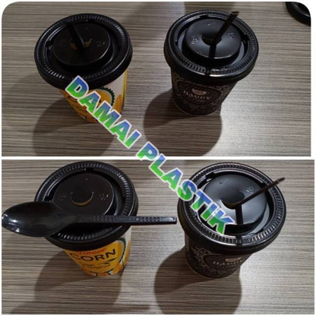 RB001 Paket Paper Cup Jasuke Gelas Kertas 6,5oz + Tutup +