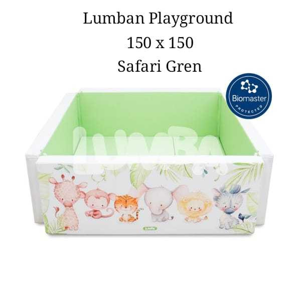 LUMBA PLAYMATE - PLAYGROUND SAFARI GREEN - UKURAN 150 CM X 150 Cm