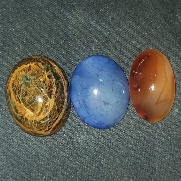 Paket Nomor 30 Natural Batu Akik Motif Gambar Unik Antik Bukan Cincin Perak Emas Bacan Pirus Kecubun