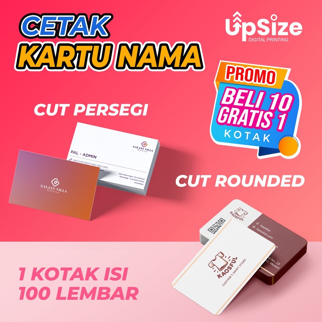 

CETAK KARTU NAMA 1 SISI / 2 SISI BAHAN ART CARTON 260 + KOTAK ( MURAH )