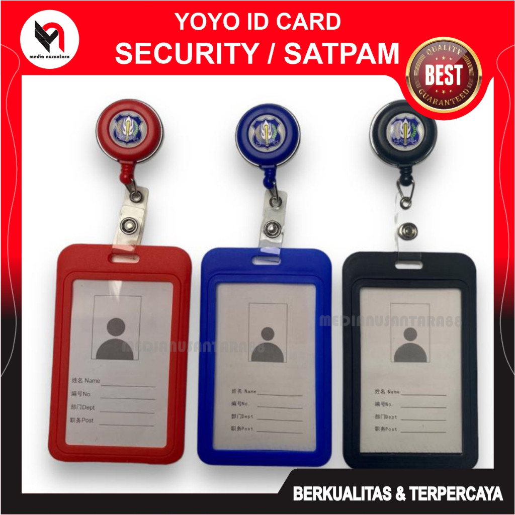 

SECURITY Yoyo ID Card Berlogo SATPAM dengan Holder Card