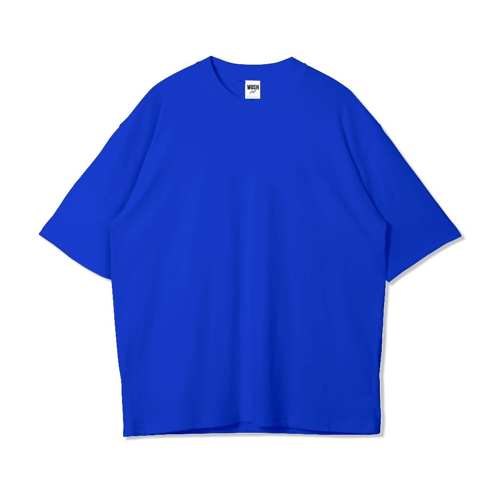 PLUTO OVERSIZED T SHIRT BASIC BAJU KAOS POLOS DISTRO OVERSIZE COTTON COMBAD 24S BIRU ELEKTRIK BENHUR