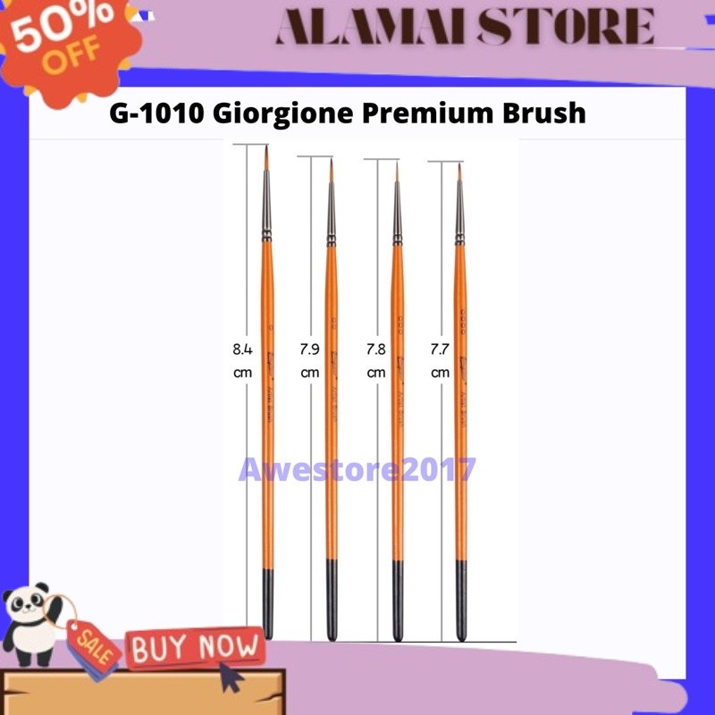 

READYY Giorgione G-1010 Round Brush Kuas Lukis Liner Tipis 0 00 000 0000 AWES