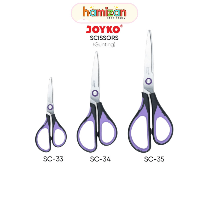 

Gunting Pegangan Karet Lembut / Soft Grip Scissors Joyko Sc-33 , 34 , 35 / Gunting Scissors Joyko SC-33 ~ 35 - SC-33 Murah Berkualitas