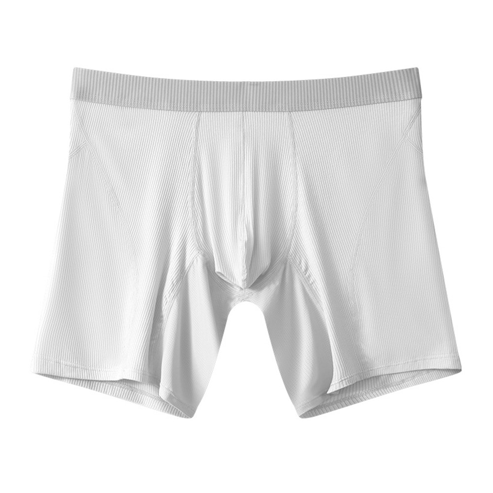 Mens Sexy Lengthening Wear Resistant Underpants Middle Waist Underwear Solid Briefs Shorts U Convex 