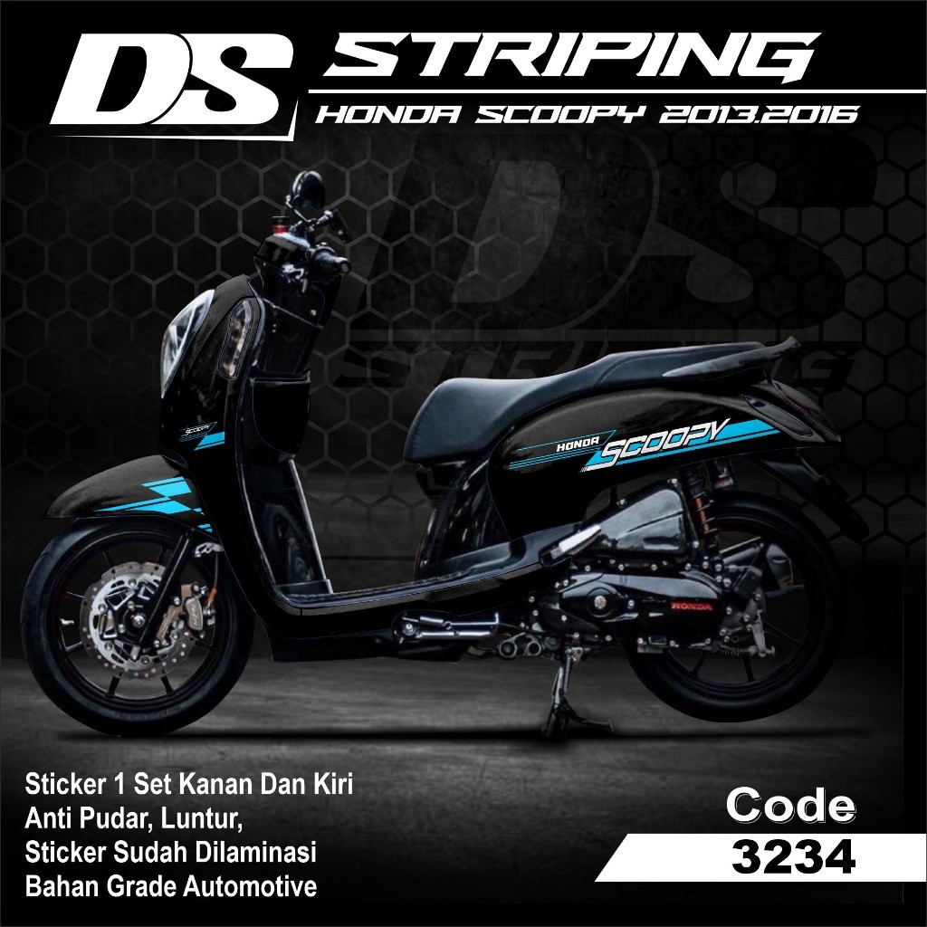 Stiker Striping Scoopy 2013 2014 2015 2016