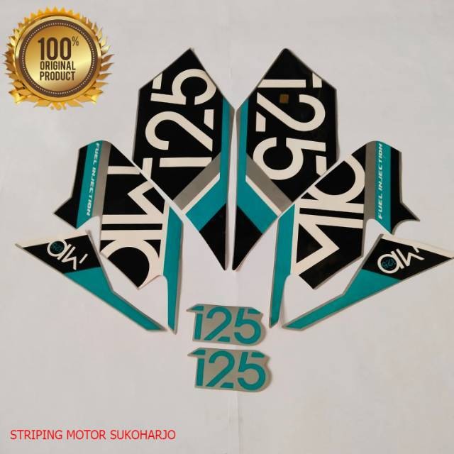 (ORI) Striping Yamaha Mio 125 Mio m3 2017 toska putih kualitas original
