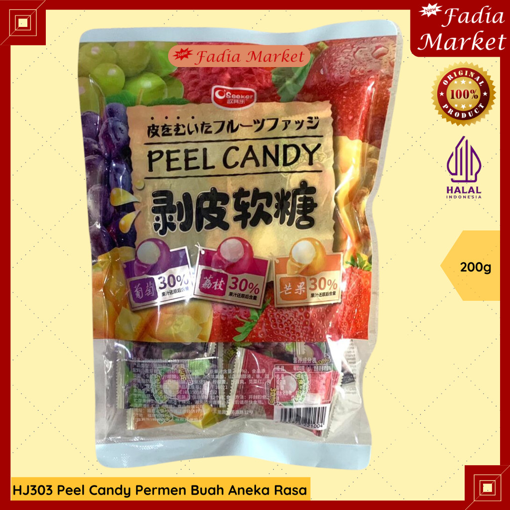

PERMEN IMLEK SINCIA HJ303 Peel Candy Assorted Candy Buah Aneka Rasa 200g