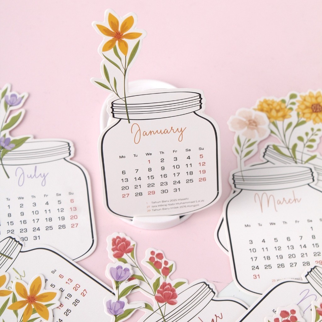 

365planner.id Calendar 2025 Flower - Kalender bunga aesthetic - Kalender lucu