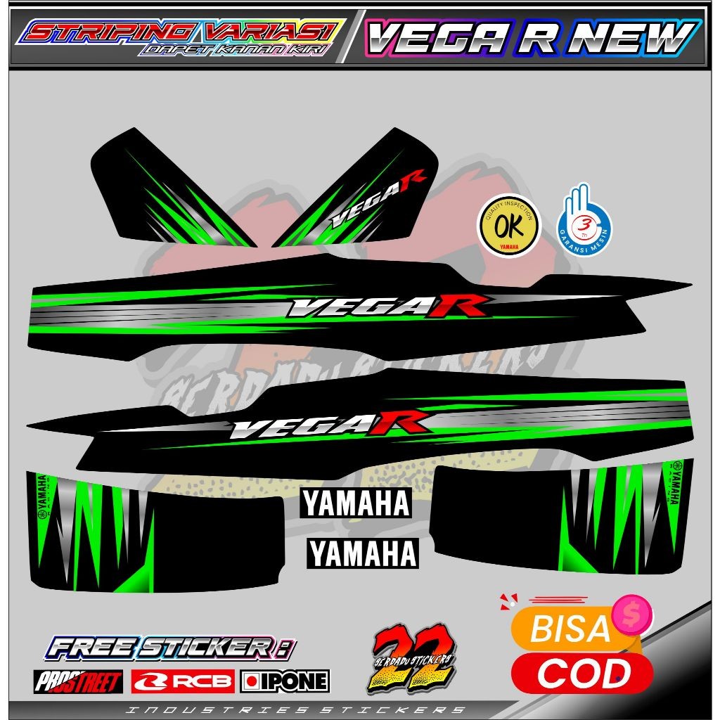 Striping Variasi Motor Yamaha Vega R New / Sticker List Motor Yamaha Vega R New