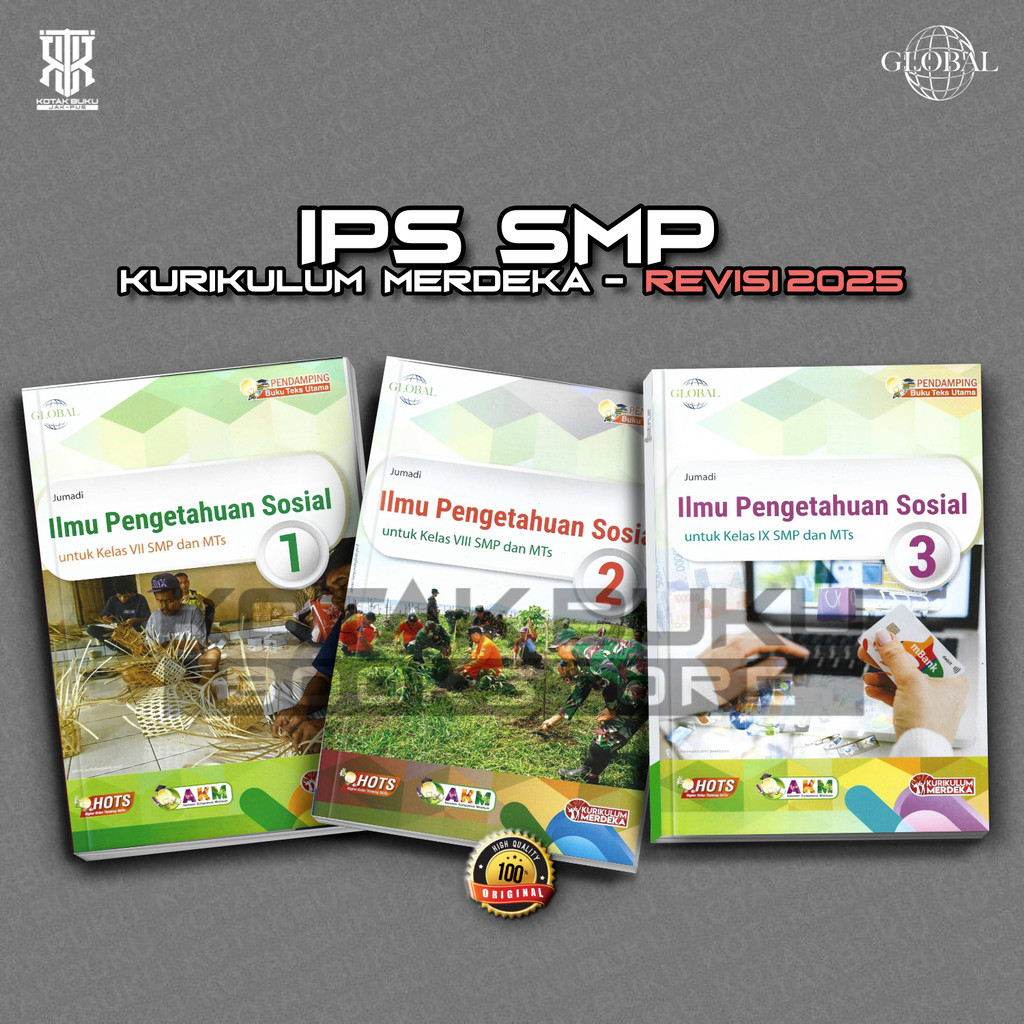 Buku IPS Kelas 7 8 9 SMP / IPS SMP / Kurikulum Merdeka / Tiga Serangkai