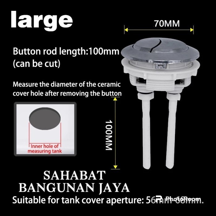 ALAT TOMBOL FLUSH JUMBO KLOSET DUDUK KODOK TOTO/INA/AMSTARD