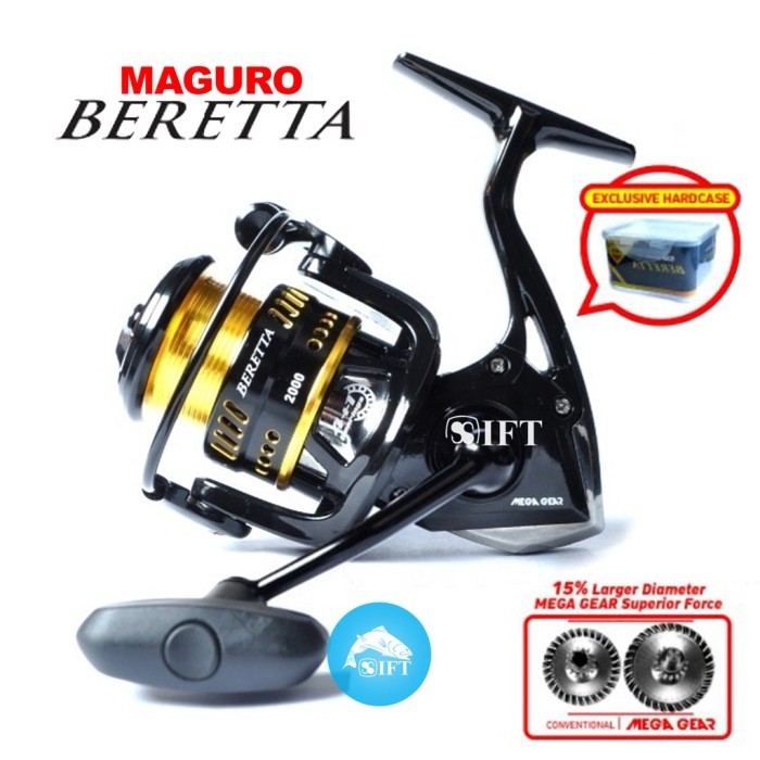 Reel MaguroBERETA 2000 2500 3000CB-H | Power Handle | Drag 9kg - 2000