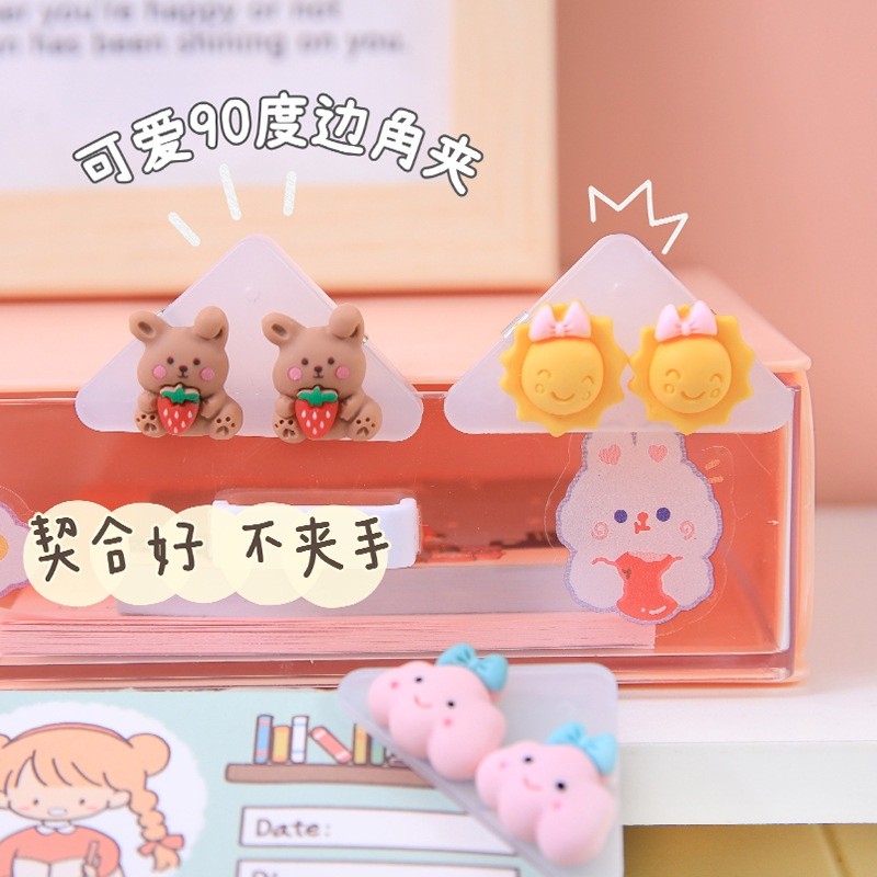 

Penjepit Kertas Klip Sudut Kertas Segitiga Push Pin Karakter Lucu Akrilik 978