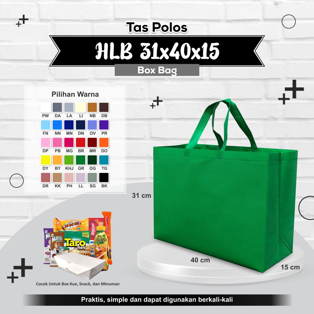 

[LUSINAN] [Bisa Custom] Goodie Bag Tas Spunbond Tas Kain Murah Tas Polos Tas Kain Spunbond Tas Souvenir 31x40x15