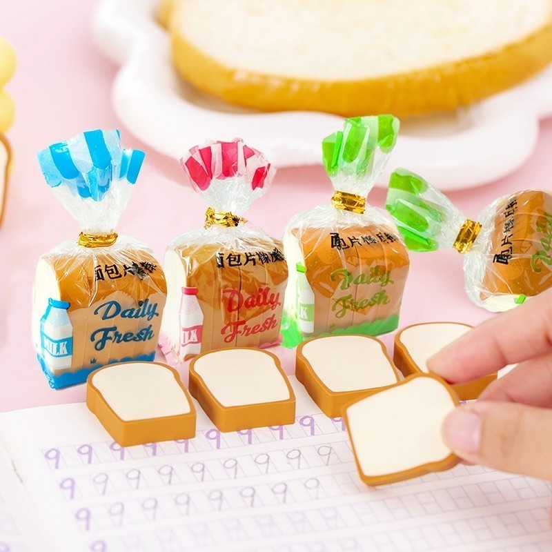 

Penghapus Pensil Karakter Roti Toast Bread Eraser 843