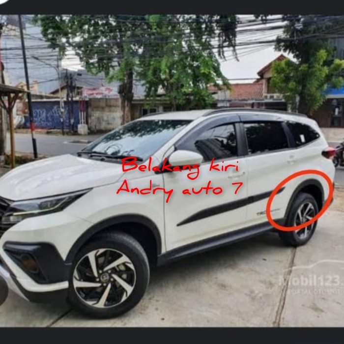Over fender list hitam bemper rush terios 2018 2019 2020 2021 2022 - belakang kiri