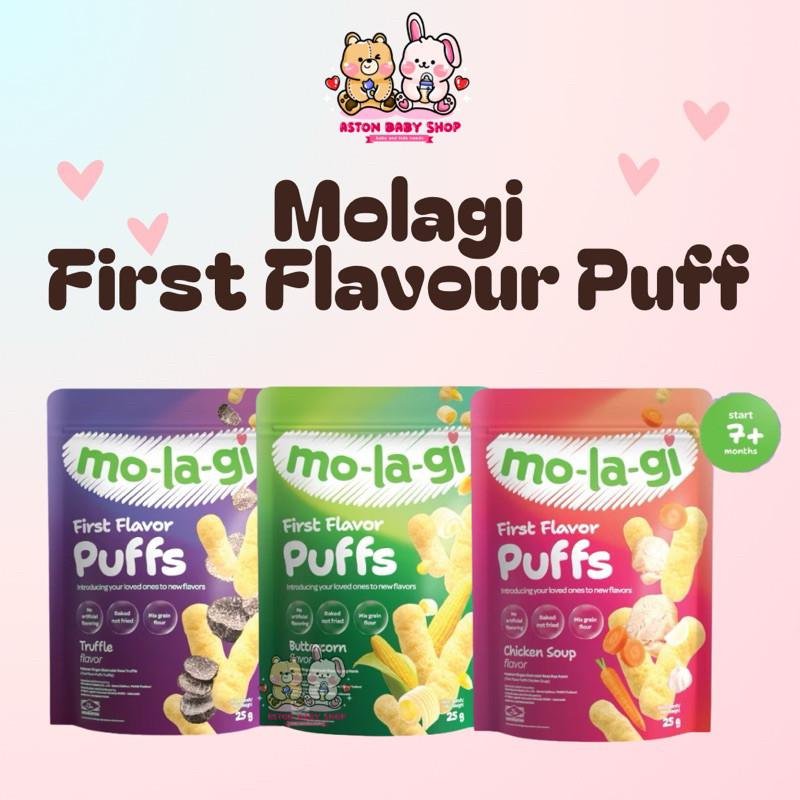 Molagi First Flavour Puff - Snack Bayi 7 Bulan Ke Atas - Cemilan Bayi