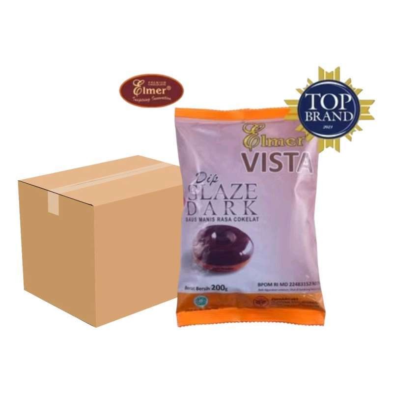 

Elmer Dip Glaze Dark VISTA Pouch 1 Karton @ ( 12 x 200gr ) x 5 Bag | Horeca & Bakery Supply