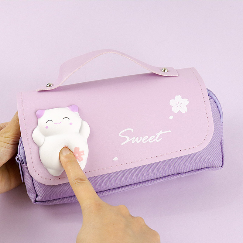 

Kawaii Pencil Case Cute Pouch Large Capacity Pen Storage Bag Decompression Creative Korean Stationery School Supplies for Girls