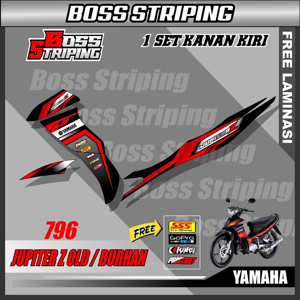 Striping Jupiter Z Burhan Old Lama Beluk Keren Motif Balap Terbaru