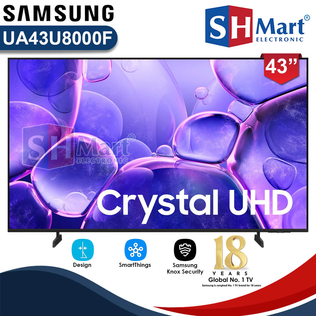 Smart Tv Samsung 43 Inch UA43U8000FKXXD Crystal UHD 4K 43U8000F / UA43U8000F NEW 2025 (MEDAN)