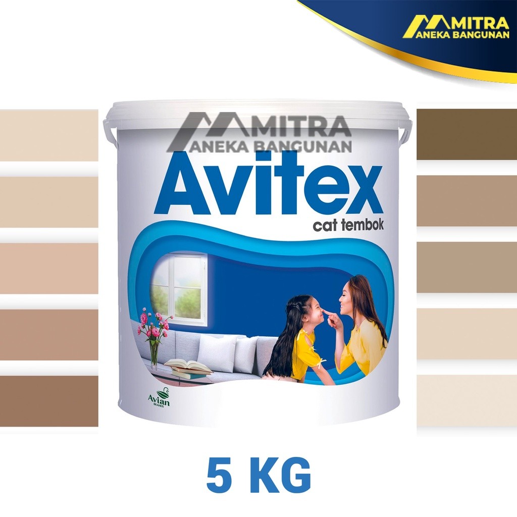 BISA KARGO CAT TEMBOK INTERIOR AVITEX 5 KG / WARNA COKLAT SUSU MOCCA BEIGE
