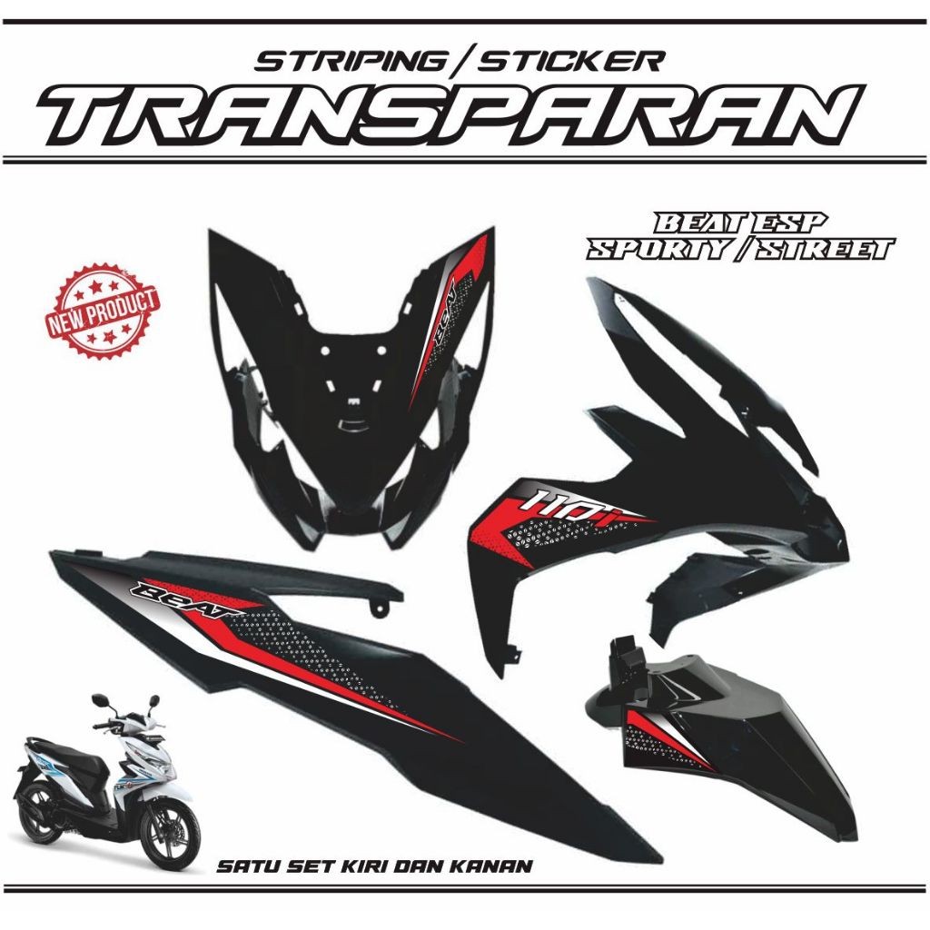 STRIPING BEAT STREET VARIASI POLET MOTIF KEREN TRANSPARAN BEAT ESP STREET STRIPING
