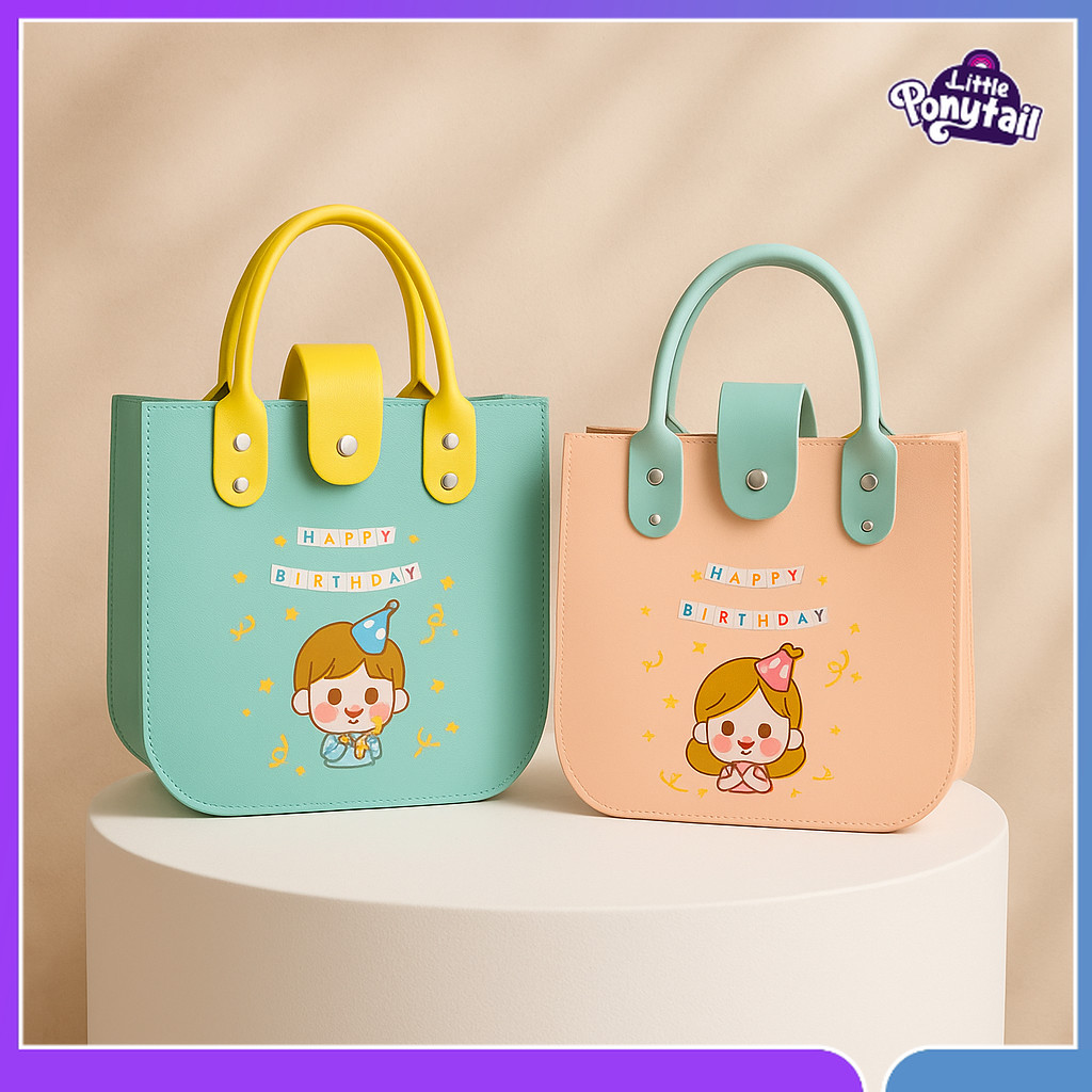 

Tote Bag Ultah Anak / Tas Souvenir Ultah Anak / Tas Kulit Ultah Anak / Souvenir Ultah Anak I AMI02D