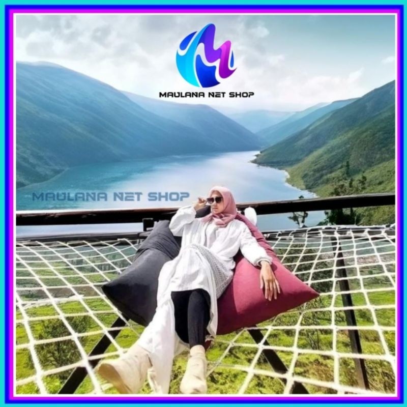 Jaring Nilon 12mm Safety Net/Hammock/Climbing Net/Loft Net/Playground/Outbond/Jaring Cargo Net