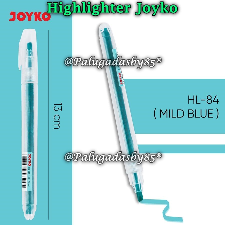 

(1 Biji) GROSIR Highlighter JOYKO HL-84 Mild Blue / Highlighter Penanda Berwarna Joyko HL-73 ~ 84