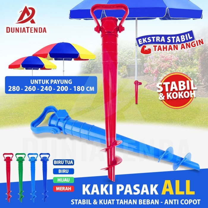 DT Payung Jualan 180 cm Payung Tenda Lapak an Pantai Cafe Bazar Anti UV dengan Sarung - Tripod Plast