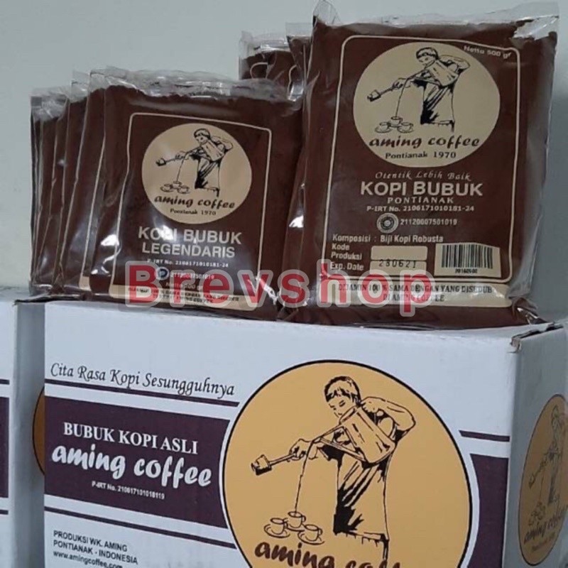 

READY KOPI AMING 500grm Coffee shop kopi bubuk legendaris Aming asli pontianak KHUNTIEN KOPI ROBUSTA