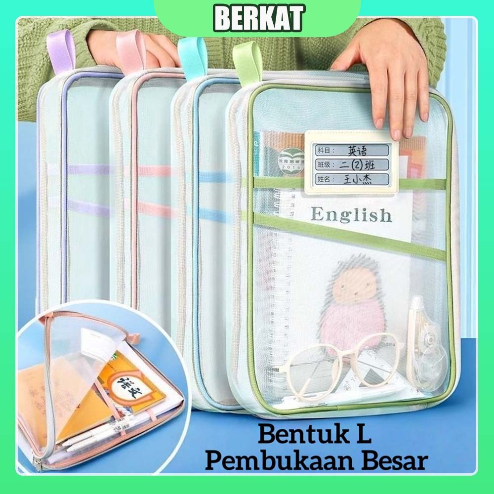

Tas Dokumen Transparan 3 Lapis / Tas Folder Portabel Jaring Penyimpanan Kertas / Tas Penyimpanan Dokumen Transparan