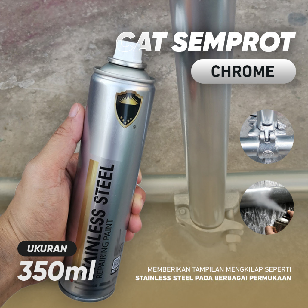 Cat Semprot Chrome 350ml  Chrome Spray Paint Warna Chrome