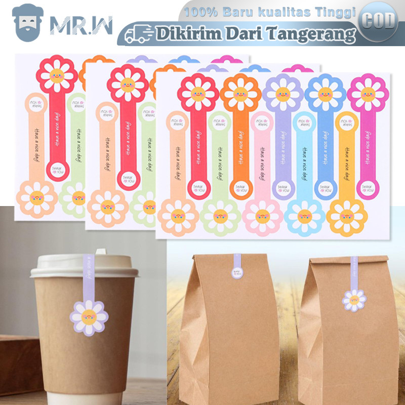 

200pcs Stiker Thank You Stiker Label Handmade Label Segel Box Stiker Tempelan Di Box Kue Have A Nice Day